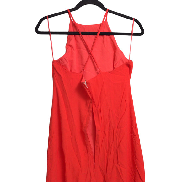 Yumi Kim Afternoon Tea Dress Gramercy Project Red Slit Adjustable Cross L New - Picture 6 of 14